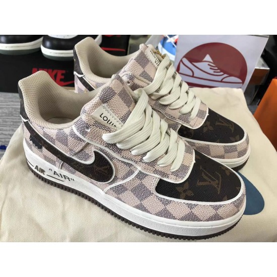 Louis Vuitton x Air Force 1 low Brown Beige LV WMNS LD4631-202 Louis Vuitton x Air Force 1 low Brown Beige LV WMNS LD4631-202