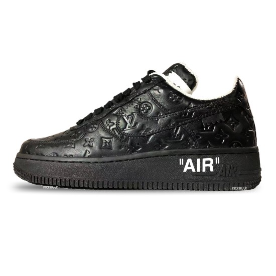 Louis Vuitton x Air Force 1 Trainer Sneaker Black White LK0223 Louis Vuitton x Air Force 1 Trainer Sneaker Black White LK0223