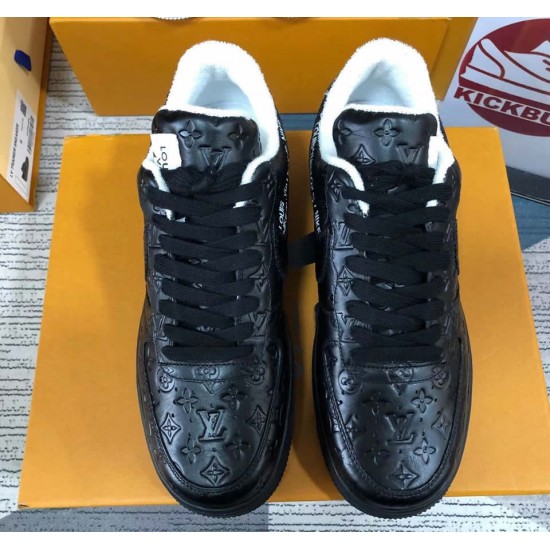 Louis Vuitton x Air Force 1 Trainer Sneaker Black White LK0223 Louis Vuitton x Air Force 1 Trainer Sneaker Black White LK0223