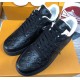 Louis Vuitton x Air Force 1 Trainer Sneaker Black White LK0223 Louis Vuitton x Air Force 1 Trainer Sneaker Black White LK0223