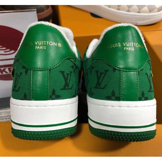 LOUIS VUITTON LV Trainer 'White Green' 1ABLY1 - KICKS CREW