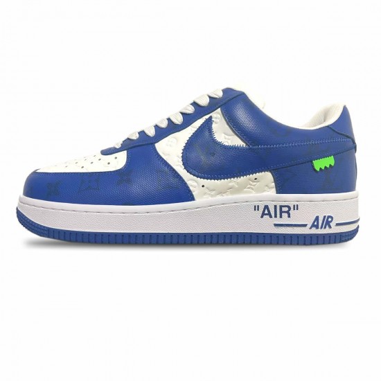 Louis Vuitton x Air Force 1 Trainer Sneaker Blue White Louis Vuitton x Air Force 1 Trainer Sneaker Blue White