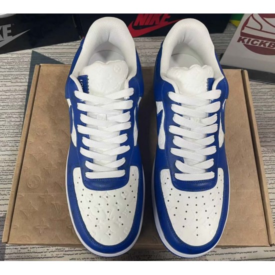 Louis Vuitton x Air Force 1 Trainer Sneaker Blue White Louis Vuitton x Air Force 1 Trainer Sneaker Blue White