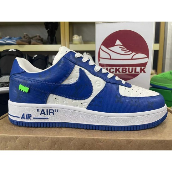 Louis Vuitton x Air Force 1 Trainer Sneaker Blue White Louis Vuitton x Air Force 1 Trainer Sneaker Blue White