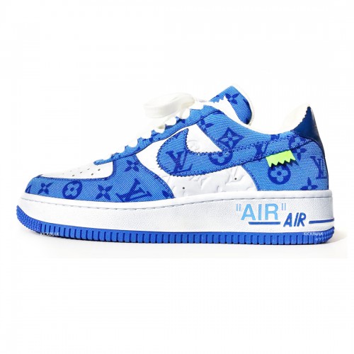 Louis Vuitton x Air Force 1 Trainer Sneaker Blue LK0228