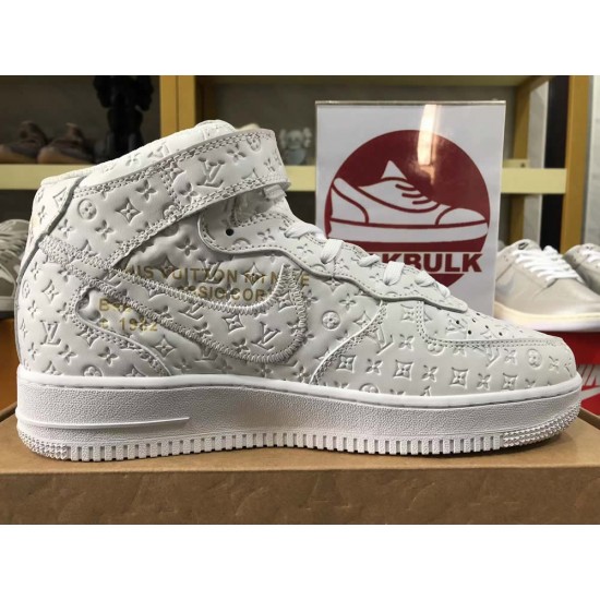 Louis Vuitton x Air Force 1 high white LV Louis Vuitton x Air Force 1 high white LV