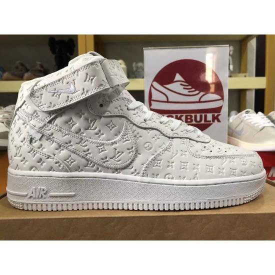 Louis Vuitton x Air Force 1 high white LV Louis Vuitton x Air Force 1 high white LV
