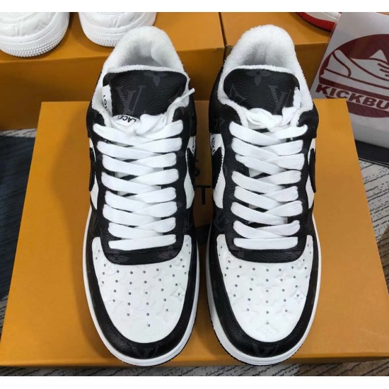 Louis Vuitton x Air Force 1 Trainer Sneaker White Black LK0236 Louis Vuitton x Air Force 1 Trainer Sneaker White Black LK0236