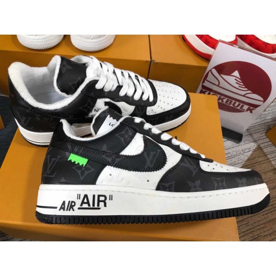 Louis Vuitton x Air Force 1 Trainer Sneaker White Black LK0236