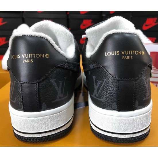 Louis Vuitton x Air Force 1 Trainer Sneaker White Black LK0236 Louis Vuitton x Air Force 1 Trainer Sneaker White Black LK0236