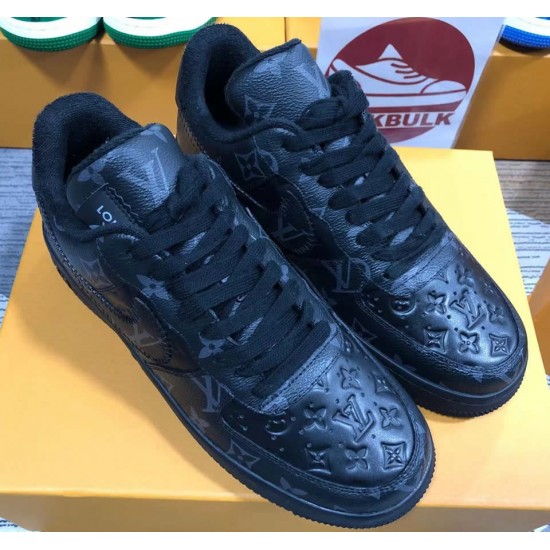 Louis Vuitton x Air Force 1 Trainer Sneaker Black LK0237