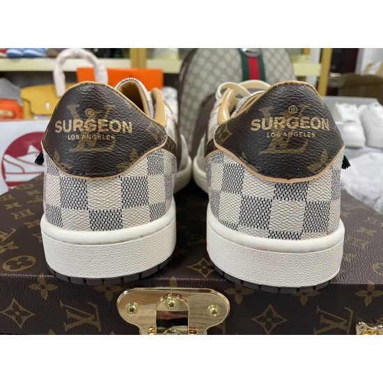 Louis Vuitton x Air Force 1 Trainer Sneaker off-white brown LV Special Box Louis Vuitton x Air Force 1 Trainer Sneaker off-white brown LV Special Box