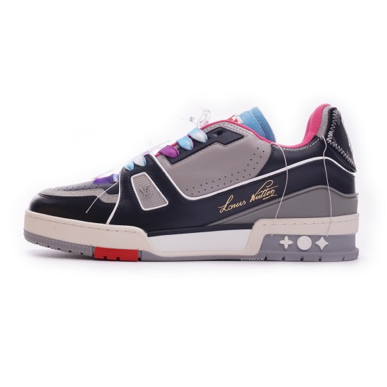 Louis Vuitton Trainer Black Pink Blue MS0211