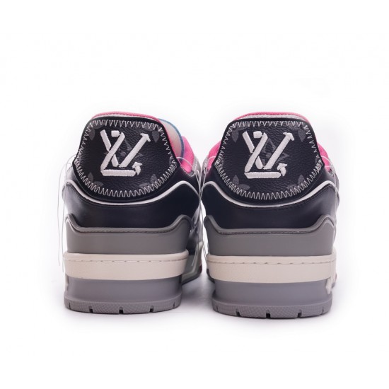 Louis Vuitton Trainer Black Pink Blue MS0211 Louis Vuitton Trainer Black Pink Blue MS0211