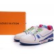 Louis Vuitton Trainer White Pink Blue MS0223 Louis Vuitton Trainer White Pink Blue MS0223