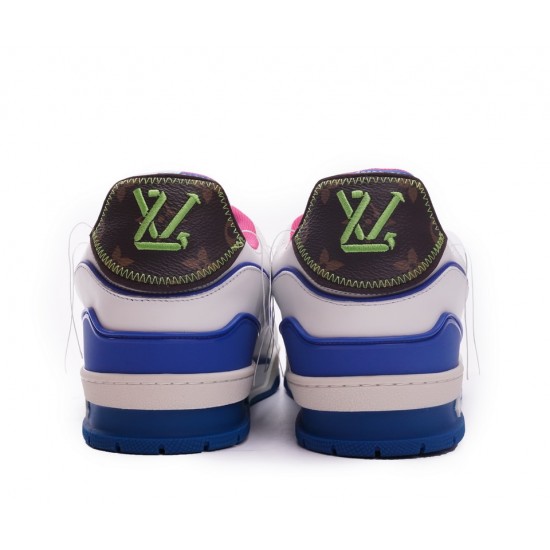 Louis Vuitton Trainer White Pink Blue MS0223 Louis Vuitton Trainer White Pink Blue MS0223