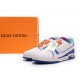 Louis Vuitton Trainer White Green Purple MS0225 Louis Vuitton Trainer White Green Purple MS0225