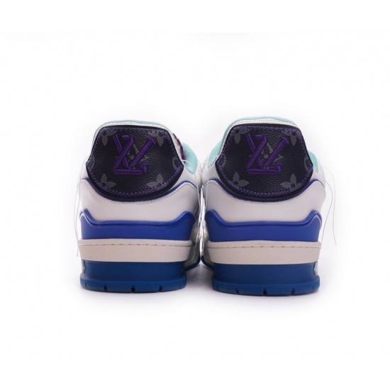 Louis Vuitton Trainer White Green Purple MS0225 Louis Vuitton Trainer White Green Purple MS0225