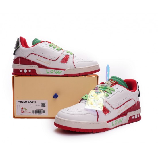 Louis Vuitton Louis Vuitton Trainer Line Sneakers BM0221 White X Red P –  NUIR VINTAGE