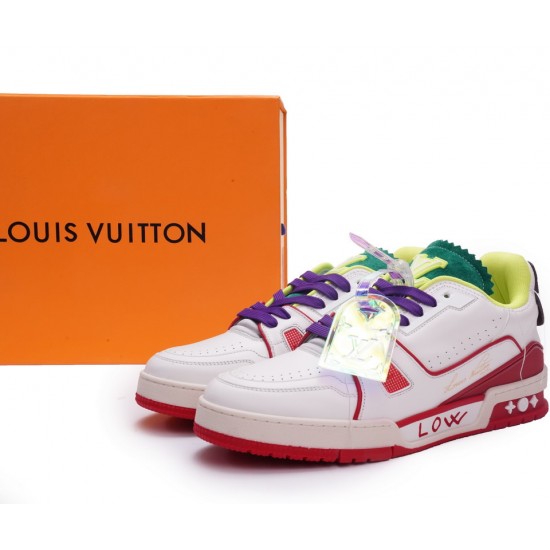 Louis Vuitton Trainer White Yellow Green 2021 Louis Vuitton Trainer White Yellow Green 2021