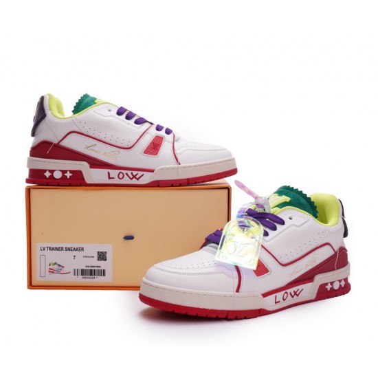 Louis Vuitton Trainer White Yellow Green 2021 Louis Vuitton Trainer White Yellow Green 2021