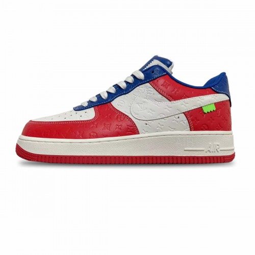 Louis Vuitton x Nike Air Force 1 Red Blue White