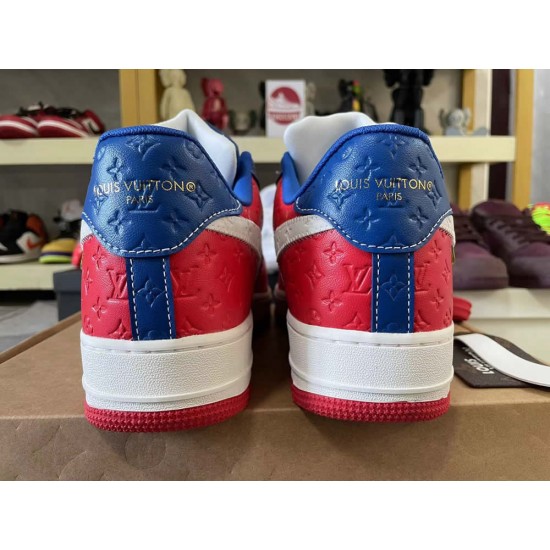 Louis Vuitton x Nike Air Force 1 Red Blue White Louis Vuitton x Nike Air Force 1 Red Blue White