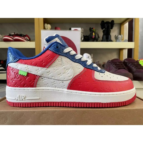 Louis Vuitton x Nike Air Force 1 Red Blue White Louis Vuitton x Nike Air Force 1 Red Blue White