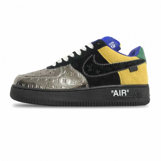 Louis Vuitton x Air Force 1 low Black Selver Yellow