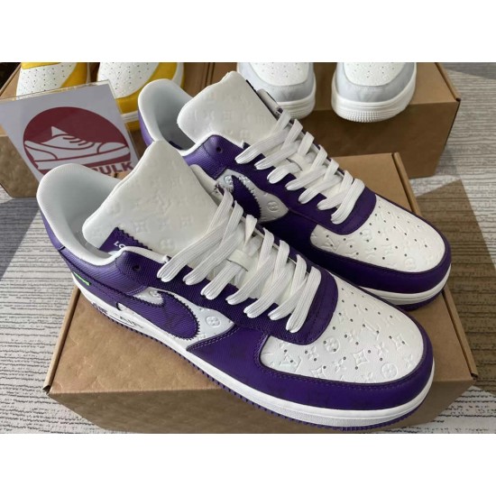 Louis Vuitton x Air Force 1 Trainer Sneaker purple White Louis Vuitton x Air Force 1 Trainer Sneaker purple White
