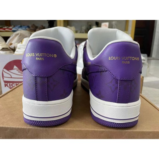Louis Vuitton x Air Force 1 Trainer Sneaker purple White Louis Vuitton x Air Force 1 Trainer Sneaker purple White