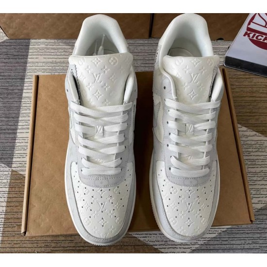 Louis Vuitton x Air Force 1 Trainer Sneaker grey White Louis Vuitton x Air Force 1 Trainer Sneaker grey White
