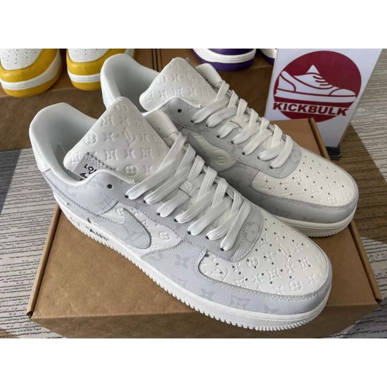 Louis Vuitton x Air Force 1 Trainer Sneaker grey White Louis Vuitton x Air Force 1 Trainer Sneaker grey White