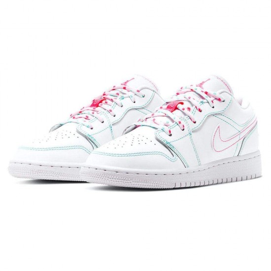 Nike Air Jordan 1 Low GS 'Aurora Green' 554723-101 Nike Air Jordan 1 Low GS 'Aurora Green' 554723-101
