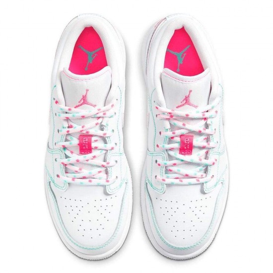 Nike Air Jordan 1 Low GS 'Aurora Green' 554723-101 Nike Air Jordan 1 Low GS 'Aurora Green' 554723-101