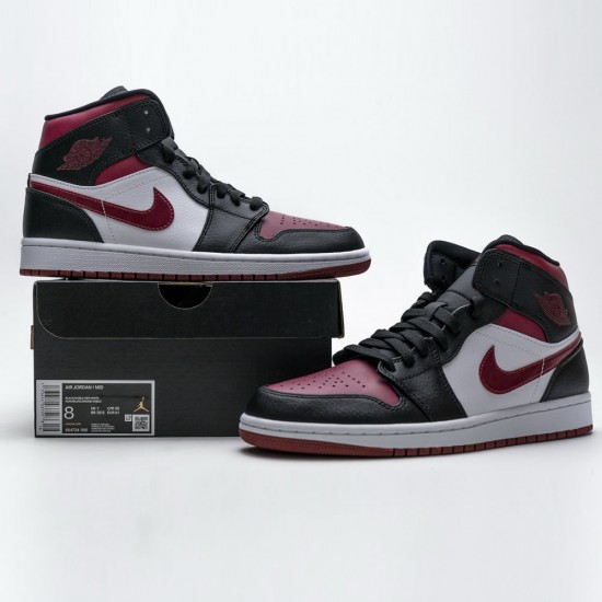 Air Jordan 1 Mid 'Bred Toe' 554724-066