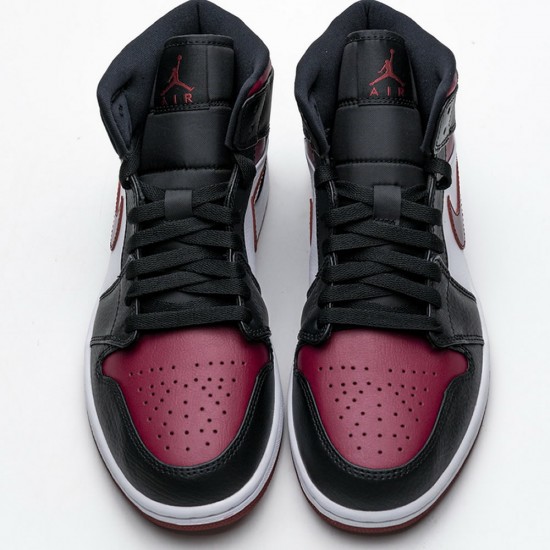 Air Jordan 1 Mid 'Bred Toe' 554724-066 Air Jordan 1 Mid 'Bred Toe' 554724-066