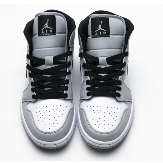 Jordan 1 Mid Light Smoke Grey 554724-092 Jordan 1 Mid Light Smoke Grey 554724-092
