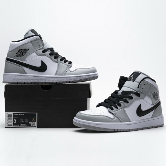Jordan 1 Mid Light Smoke Grey 554724-092 Jordan 1 Mid Light Smoke Grey 554724-092