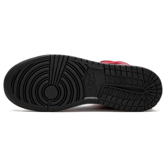 Nike Air Jordan 1 Mid GS 'Black Gym Red' 554725-054