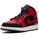 Nike Air Jordan 1 Mid GS 'Black Gym Red' 554725-054 Nike Air Jordan 1 Mid GS 'Black Gym Red' 554725-054