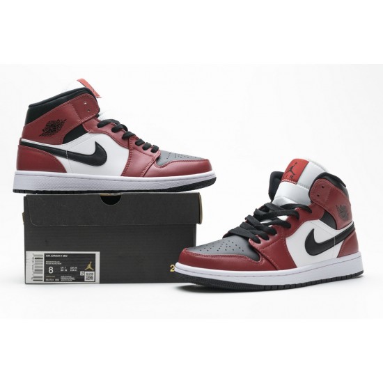 Nike Air Jordan 1 Mid GS 'Chicago Black Toe' 554725-069