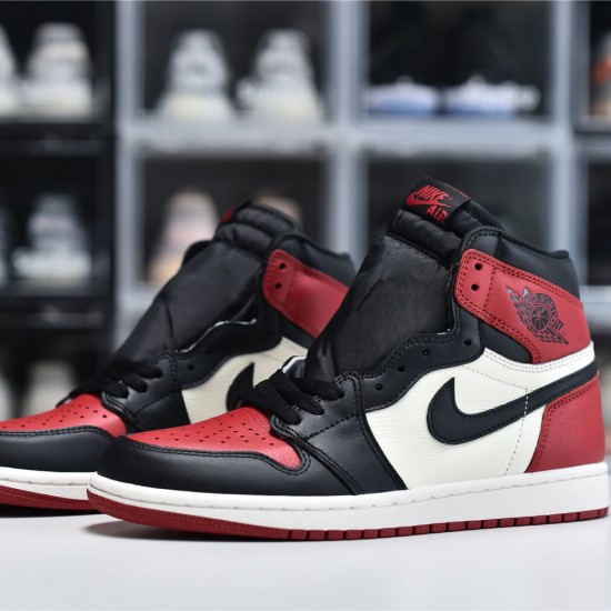 jordan 1 retro high bred toe red/black/white