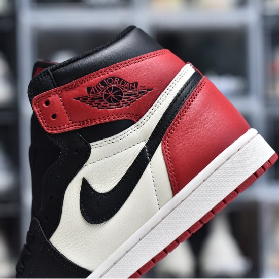 red and black white jordan 1