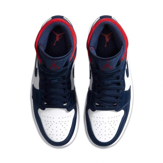 Nike Air Jordan 1 Mid SE "Olympic USA" 852542-104 Nike Air Jordan 1 Mid SE "Olympic USA" 852542-104