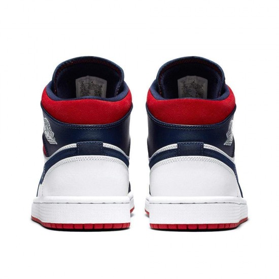 Nike Air Jordan 1 Mid SE "Olympic USA" 852542-104 Nike Air Jordan 1 Mid SE "Olympic USA" 852542-104