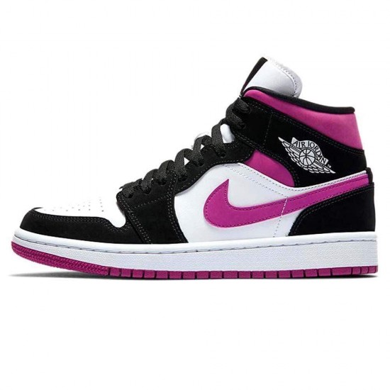 Air Jordan 1 WMNS Mid 'Black Cactus Flower' BQ6472-005