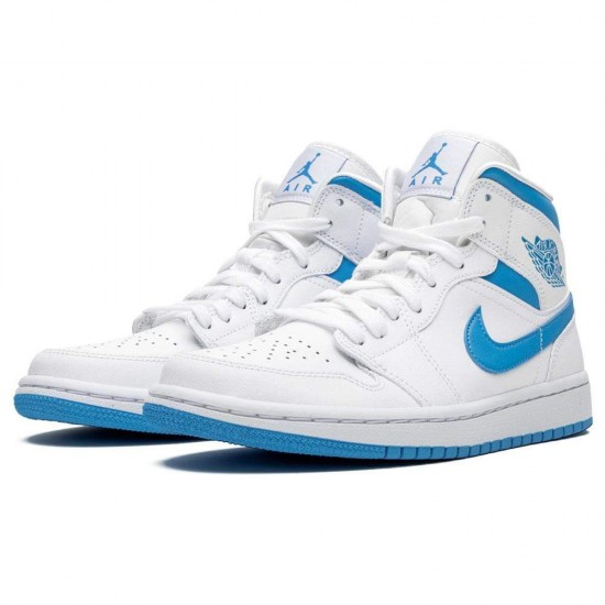 Air Jordan 1 Wmns Mid 'UNC' White Carolina Blue BQ6472-114