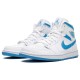 Air Jordan 1 Wmns Mid 'UNC' White Carolina Blue BQ6472-114