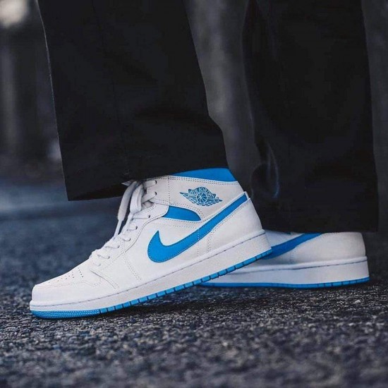 Air Jordan 1 Wmns Mid 'UNC' White Carolina Blue BQ6472-114 Air Jordan 1 Wmns Mid 'UNC' White Carolina Blue BQ6472-114